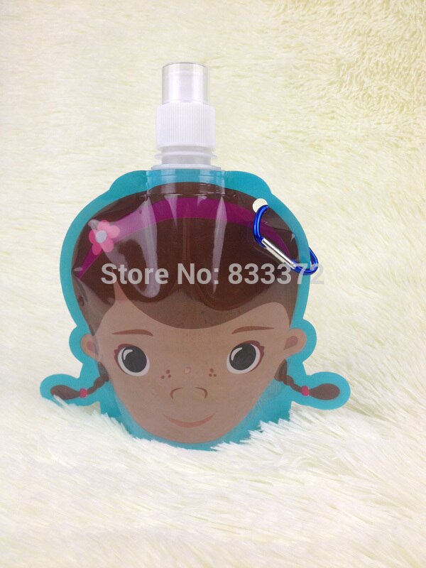 Newest Design wholesale BPA FREE Customized Cartoon Collapsible Water Bottle MOQ 3000pcs