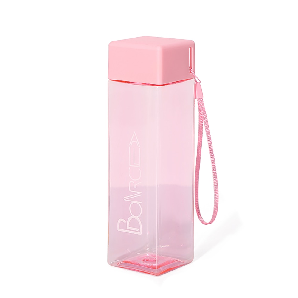 Hot Sale Cute Square Tea Milk Fruit Water Cup For Water Bottles Drink With Rope Transparent Sport Korean Style Heat Resistant